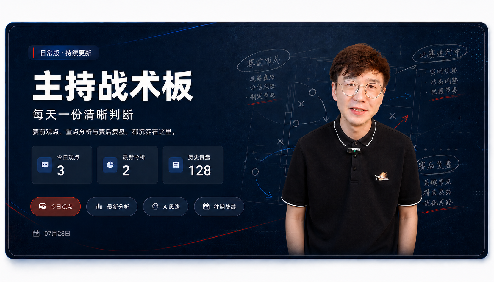 主持战术板：每天一份清晰判断